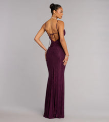 Skylar Rhinestone Tie Back Formal Dress