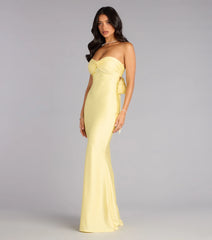 Kimberly Strapless Tie-Back Mermaid Formal Dress