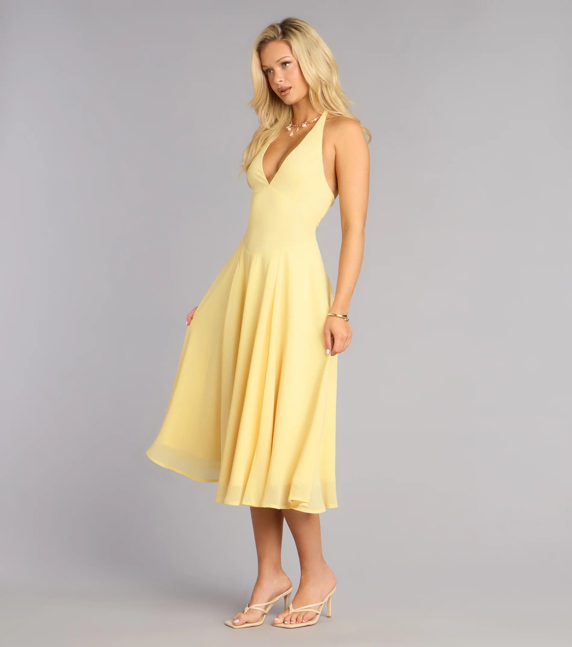chiffon midi dress Effortless Grace Chiffon Midi Dress – Florivelle